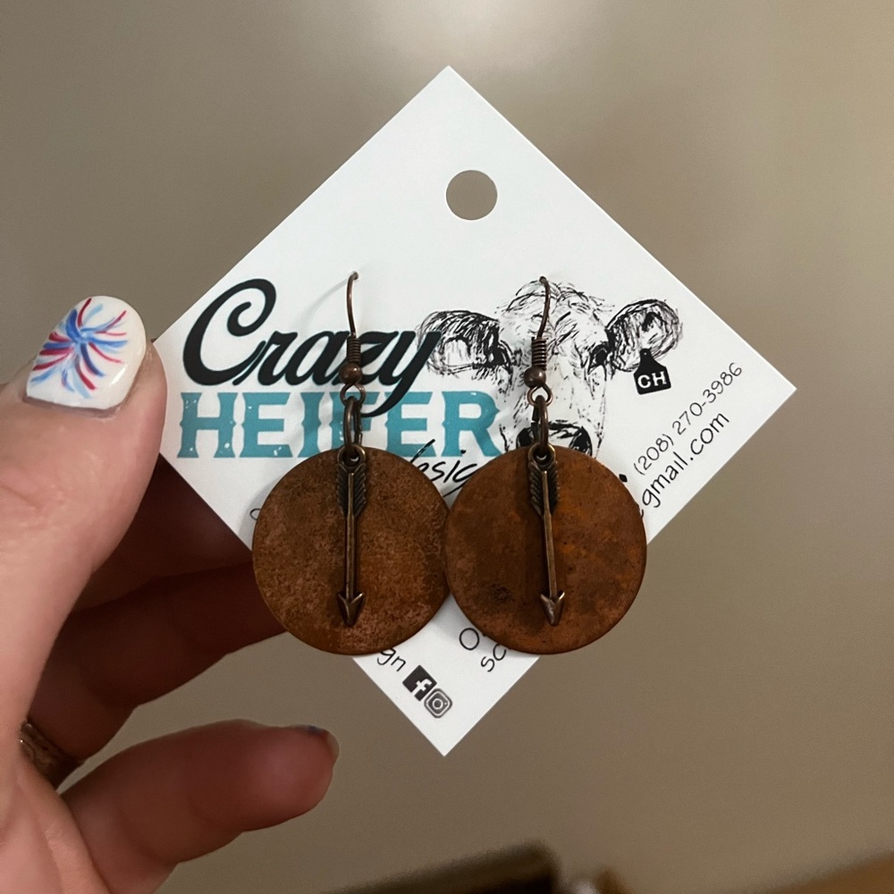 Copper Arrow Earrings
